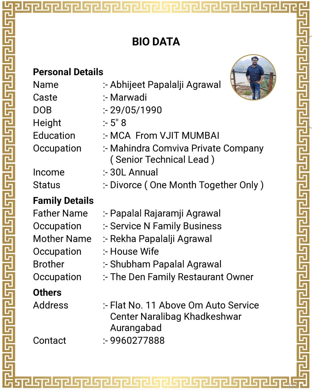 Abhijeet Papalalji Agrawal